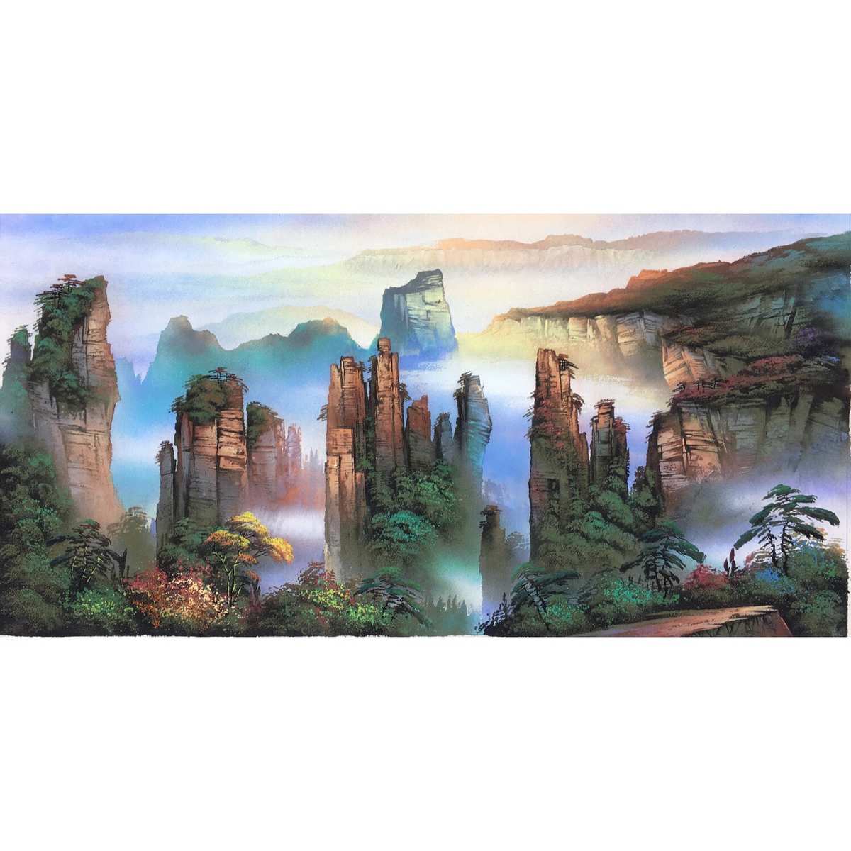砂石画图片