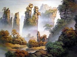 张家界军声砂石画