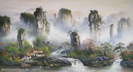 王志进砂石画图片素材