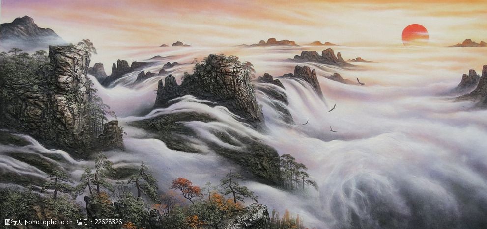 砂石画日出 方寸之间的自然韵律